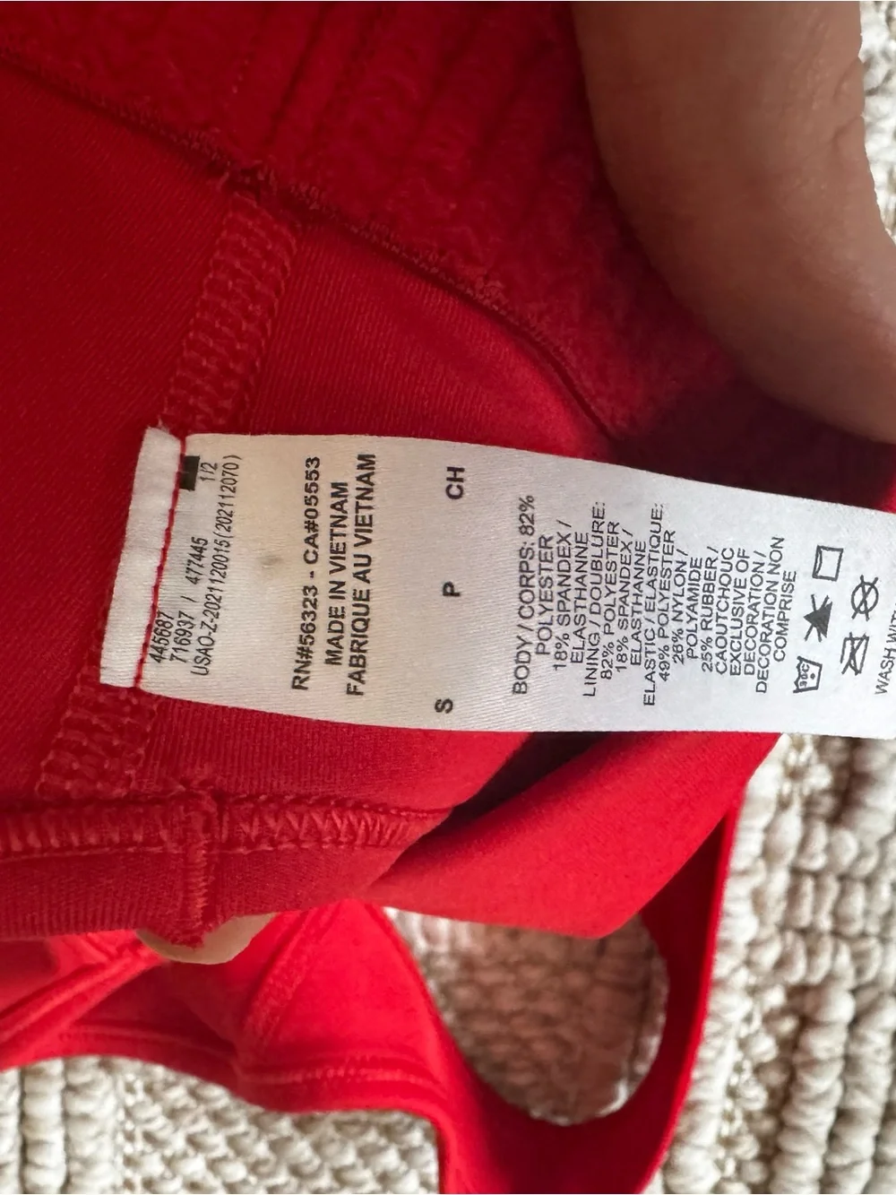 Nike Red Racerback Sports Bra with White Swoosh